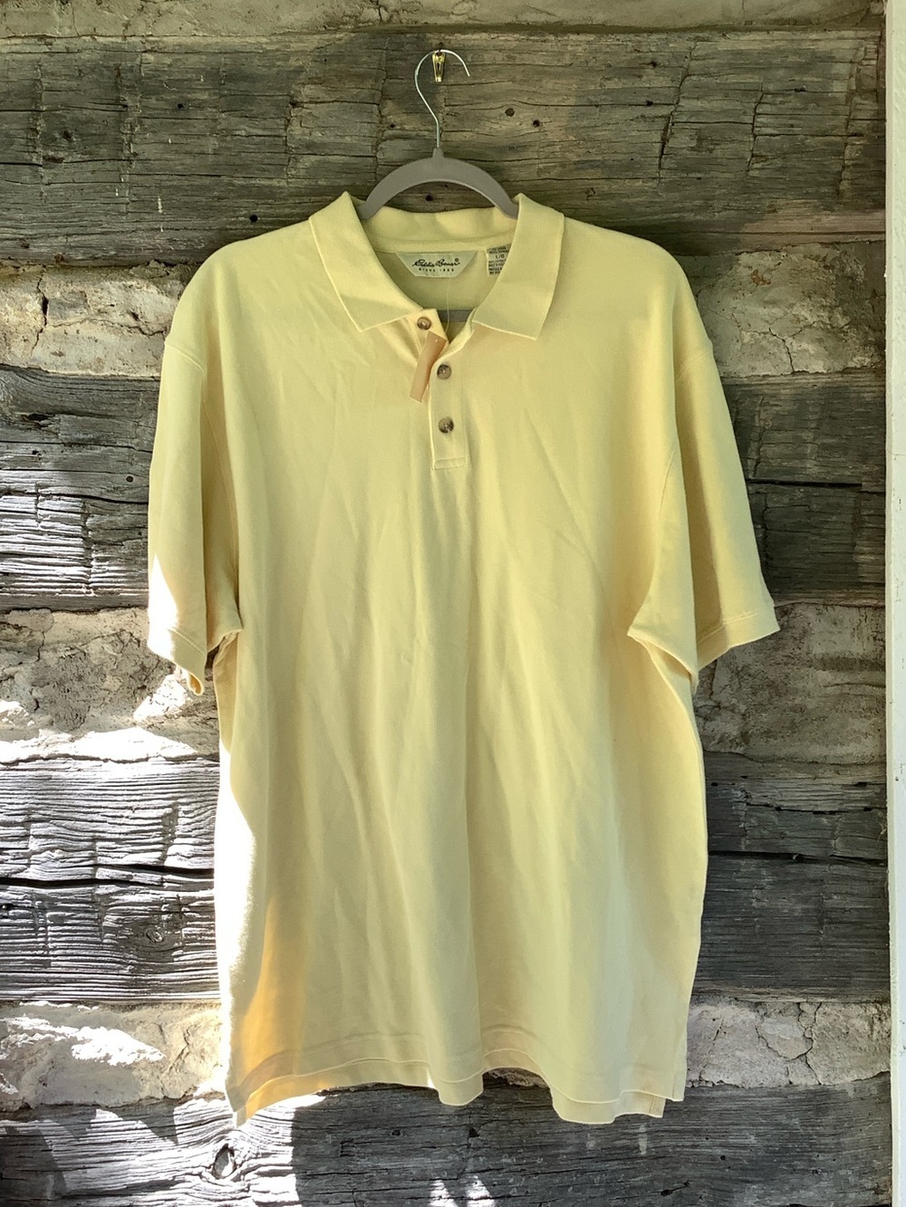Eddie Bauer Light Yellow Men's Polo Shirt